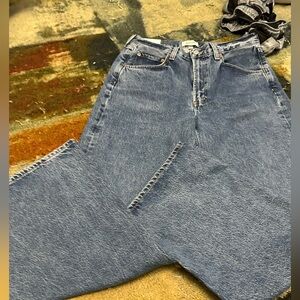 Agolde Women's Straight Leg Blue Jeans